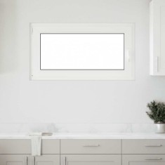 vidaXL Fereastra de subsol RISOR 110x50 cm Pt&amp;Turn DIN st&acirc;nga alb