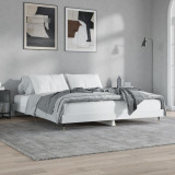 Cadru de pat, alb, 140x200 cm, lemn prelucrat, vidaXL