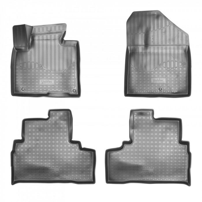 Set de 4 covorase cauciuc 3D stil tavita premium pentru Kia Sorento, Prime 2014-2020