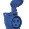 Priza industriala monofazica incastrabila 3 poli 32A 2P+PE 6h 97x80mm 220-250V 50-60Hz IP44