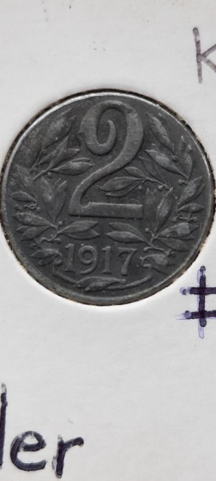 AUSTRIA 2 HELLER 1917