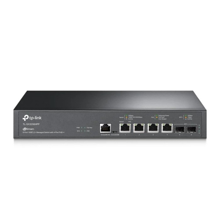 &quot;JetStream&trade; 4-Port 10GBase-T and 2-Port 10GE SFP+ L2+ Managed Switch