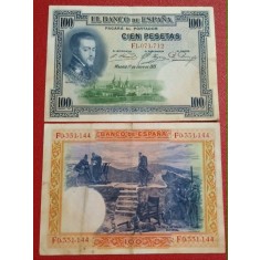 Spania 1925 - 100 pesetas, circulata
