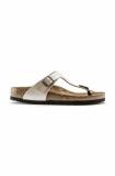 Birkenstock slapi Gizeh femei, culoarea bej, cu toc plat, 943871