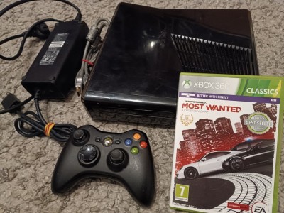 XBOX360 consola XBOX 360 model nou slim + 1 joc original Need for Speed Most Wanted *(curse de masini auto) foto
