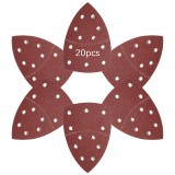 Set de 20 discuri pentru slefuit WUMUGE, oxid de aluminiu, rosu, 9,8 x 10 cm