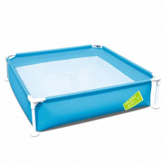 Piscina copii cu cadru metalic, Bestway 56217, 122 x 122 x 30,5 cm foto