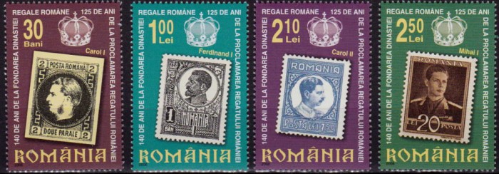 RO 2006 ,LP 1719, &quot;140 ani Dinastia Regala&quot; , serie , MNH