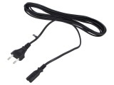 Cablu 2x0,75mm2 CEE 7/16 cu mufă IEC C7 mamă PVC 1,8m negru POS
