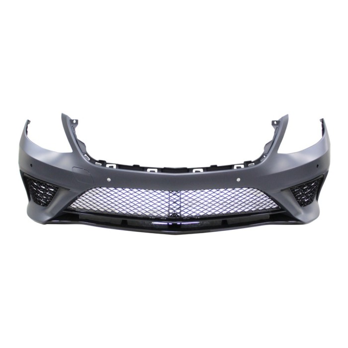 Set bara fata MERCEDES Clasa S (W222), 08.2013-08.2017, cu 6 gauri senzori parcare; grunduit, de vopsit; type S65 AMG; cu grile inferioare, cu bandou