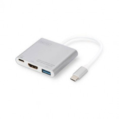 Adaptor ASSMANN ELECTRONIC DA-70838-1 USB-C Male - USB 3.0 USB-C HDMI White foto