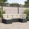 vidaXL Set de canapele pentru grădină 6 pcs Negru Rattan poli 3346447