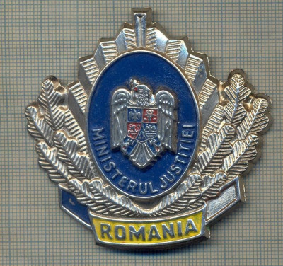 Y 1520 INSIGNA-MILITARA-EMBLEMA COIFURA-MINISTERUL JUSTITIEI-PENTRU COLECTIONARI foto