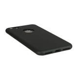 Husa Silicon Negru Mat Apple iPhone 7, Protectie Soc, Zgarieturi, Praf, Flexibila, Perfect Fit, GloMax