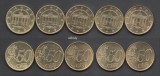 GERMANIA 50 euro centi, 2002 A,D,F,G,J