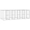 Padoc caini de exterior cu acoperis, 12,1 m&sup2;, otel galvanizat