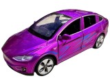 Macheta Tesla X ciclam 1:24 cu sunete lumini deschide usile si capotele