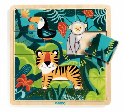 Puzzle lemn Jungla Djeco foto