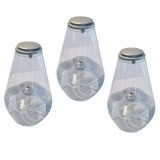 Set 3 Lumanari Candela Lina cu Ceara Lichida 1.45l 3x336 Ore 3x15Zile Incolor