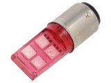 Lampă LED roșie BA15D 230V