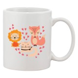 Cana alba personalizata &#039;Little animal in love&#039;, INOVATIX&reg;. 330ml