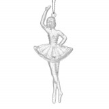 Set 6 ornamente brad transparente Ballerina 6 x 14 cm, Iliadis Alexandros
