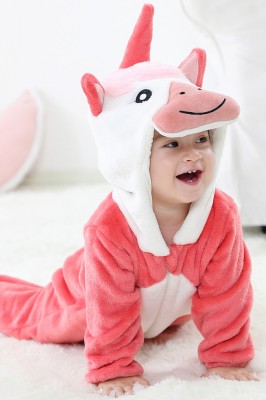 CLD146-232 Pijama kigurumi pentru bebelusi tip salopeta din material moale si pufos foto