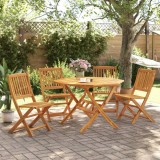 Gossi set mobilier de gradina pliabil, 5 piese, lemn masiv de acacia