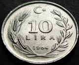 Cumpara ieftin Moneda 10 LIRE - TURCIA, anul 1984 *cod 530 B, Europa, Aluminiu