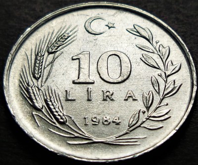 Moneda 10 LIRE - TURCIA, anul 1984 *cod 530 B foto