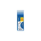 Pachet 12 buc set 6 Rezerve Roller Frixion Ball Pilot 0.7 mm varf mediu Rezerva roller Pilot Frixion Ball/Clicker 0.7 mm Albastru 6 buc/set