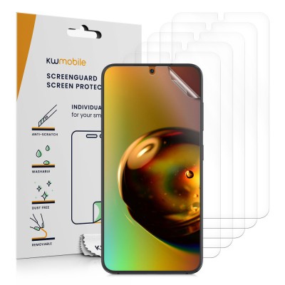 Set 6 Folii de protectie Kwmobile pentru Samsung Galaxy S23, Transparent, Plastic, 60297.1 foto