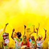 Pudra Neon UV Holi, 100g, Roz UV - ProCart, Petreceri Glow, Non-Toxica, Biodegradabila, Interior/Exterior