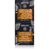 Apivita Express Beauty Gentle Face Scrub Apricot curatare usoara dupa exfoliere faciale 2x8 ml