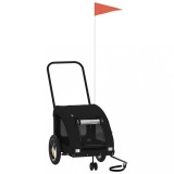 Cumpara ieftin Remorca bicicleta animale companie, negru, textil oxford/fier