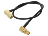 Cablu coaxial SMA tată-SMA mamă 0,3 m, 50&Omega;, negru