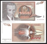 IUGOSLAVIA 1000 / 1.000 DINARA / DINARI 1990 [1] P - 107a , UNC , necirculata