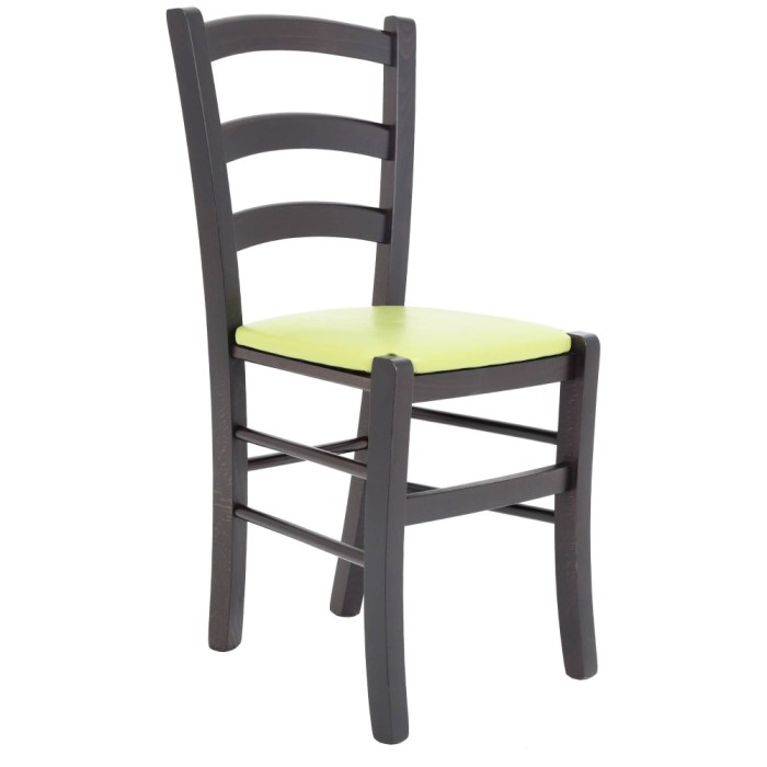 Scaun Paesana - cadru wenge - imitatie piele verde - 21899