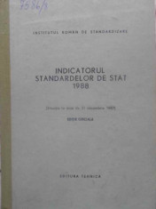 INDICATORUL STANDARDELOR DE STAT 1988-INSTITUTUL ROMAN DE STANDARDIZARE foto