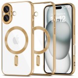 Husa pentru iphone 16, atasare magnetica, magsafe, gold