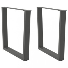 vidaXL Picioare de masă &icirc;n formă de V, 2 buc., antracit, 90x(72-73,3) cm, oțel 4012654