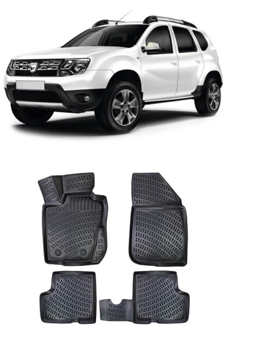 Set Covorase Auto Cauciuc tip tavita Dacia Duster (2010-2017)