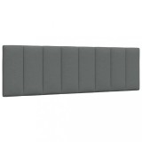 vidaXL Pernă pentru tăblie de pat, gri &icirc;nchis, 140 cm, material textil
