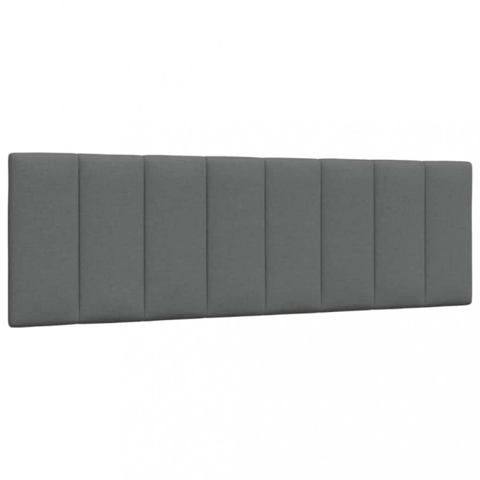 vidaXL Pernă pentru tăblie de pat, gri &icirc;nchis, 140 cm, material textil 4019171