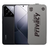 Folie de Protectie pentru Xiaomi 14, TEO, Sticla Securizata ESD Antistatica, Super-X Privacy OG, Margini Negre, 0.30 mm, Transparent Inchis