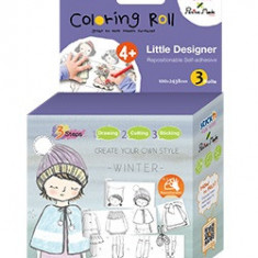 Cutie Creativa Cu Role Pentru Colorat, 3 Buc/set, Stick"n Little Designer - Iarna
