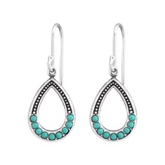 Cercei argint, Para Green Turquoise, BV36529