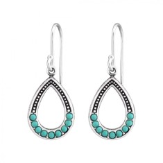 Cercei argint, Para Green Turquoise, BV36529