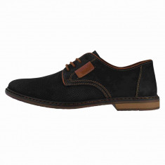 Pantofi bărbați, din piele naturală, marca Rieker, 13439-14-42-22, bleumarin
