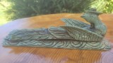 Sculptura marmura, paun stilizat, prespapier, vintage